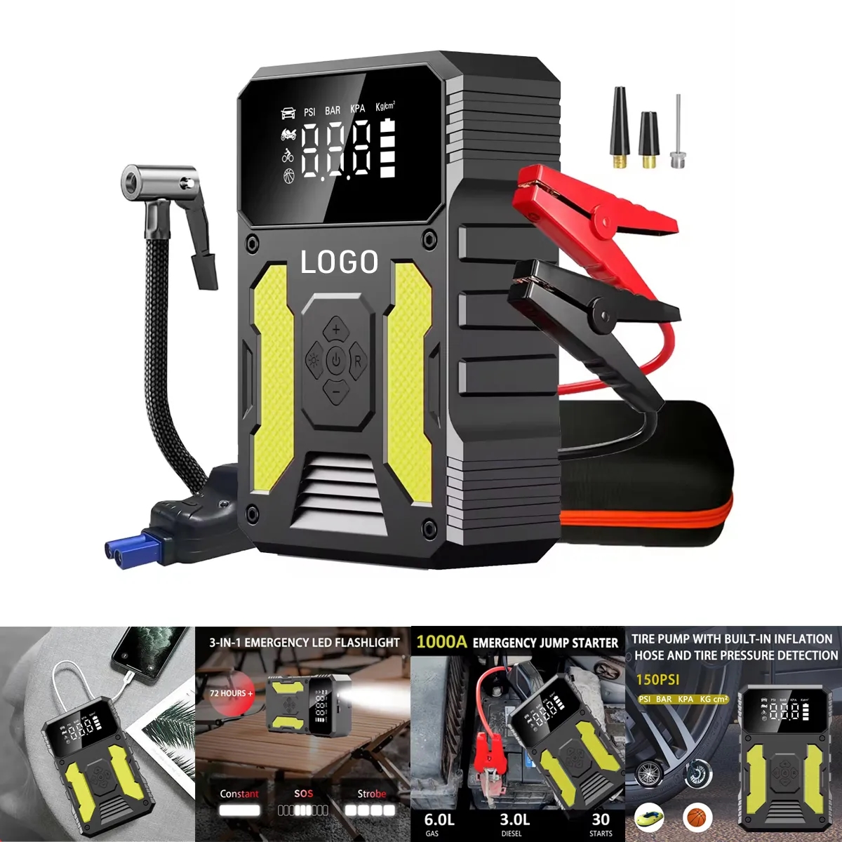 Peak 1000A 12V Car Jump Starter With 150PSI Air Pump 4