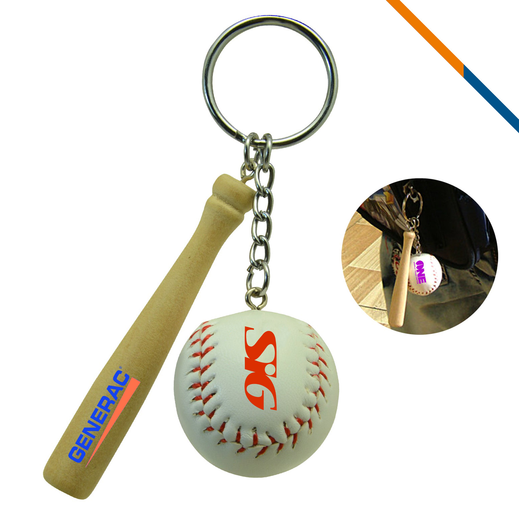 Baseball Bar Keychain 1
