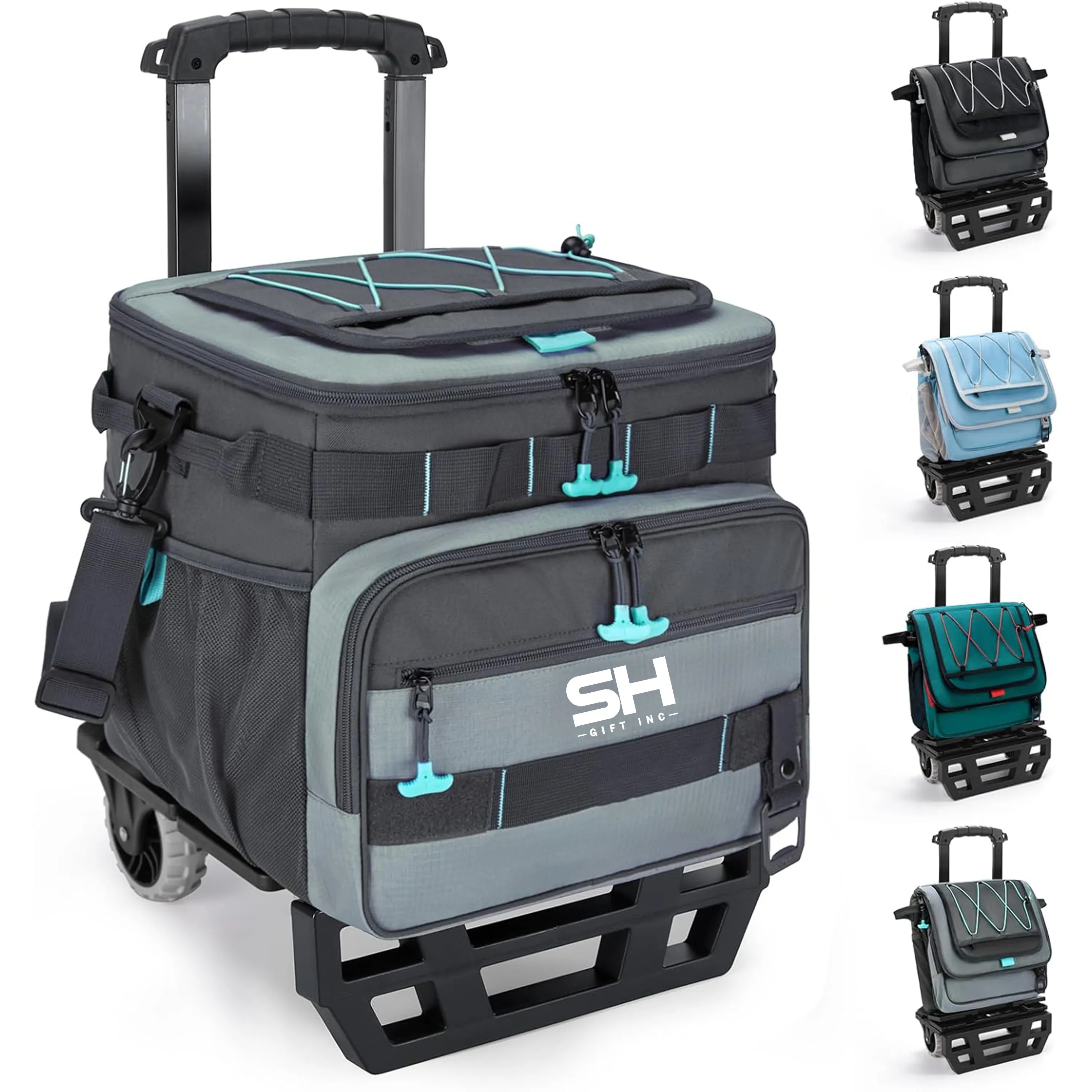 Collapsible Cooler Trolley Bag with Wheels 4
