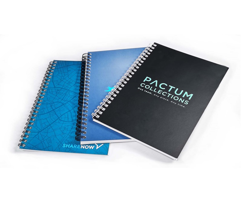 White Paper Card Spiral Business Notebook 6