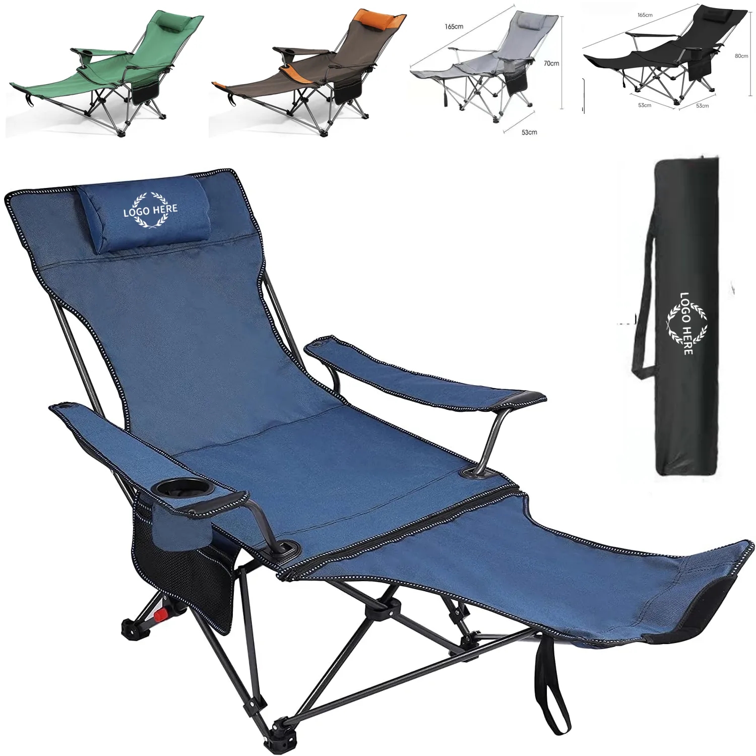 Portable Folding Camping Chair with Removable Footrest 4