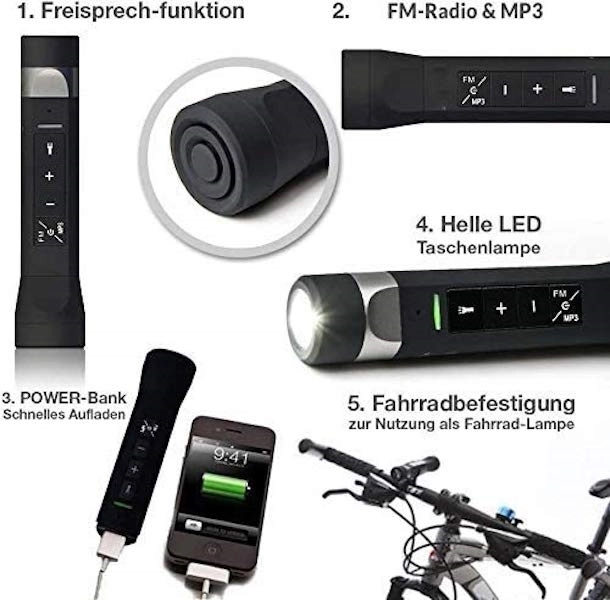 Multi-Function Wireless Bluetooth Speaker Flashlight 7