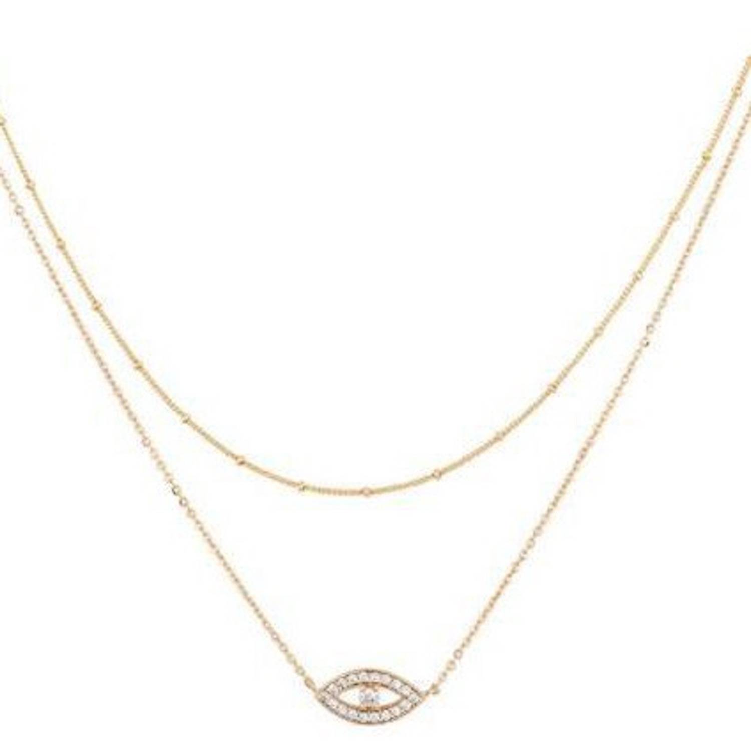 18K Gold Plated Evil Eye Necklace 2