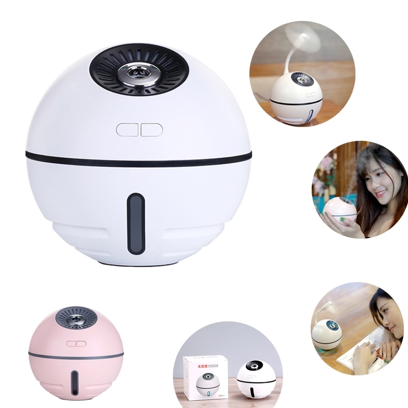 4 in 1  Space Ball Humidifier Power Bank LED Lights Mini Fan 2