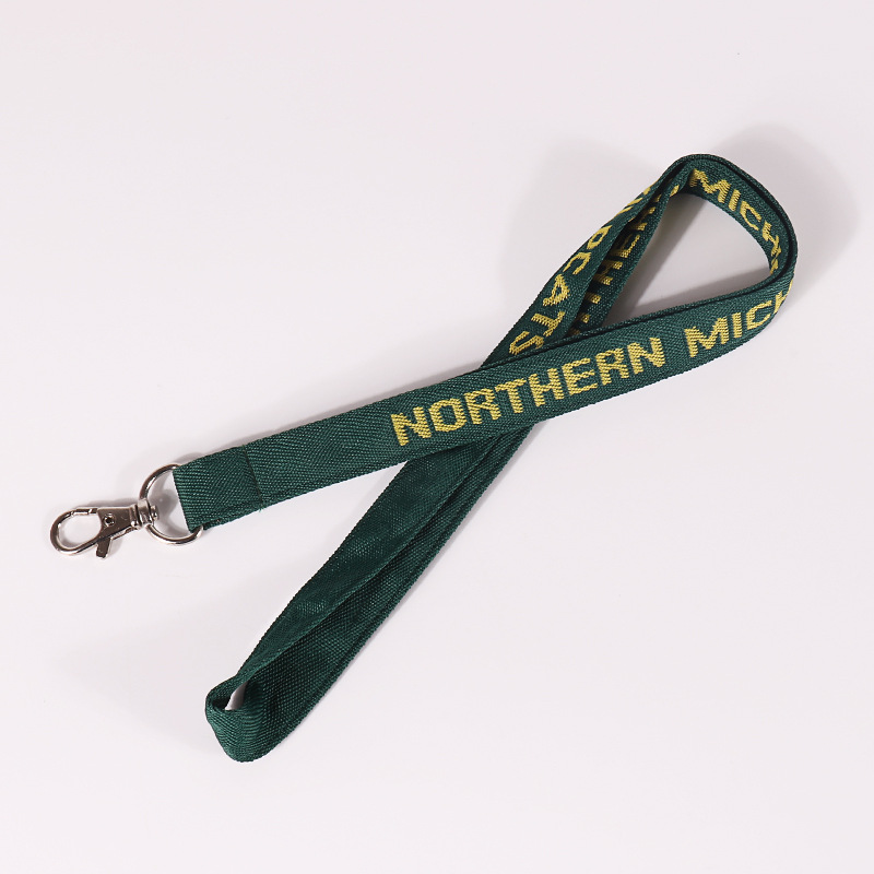 Polyester Lanyard with embroidery 3/4'' w 1