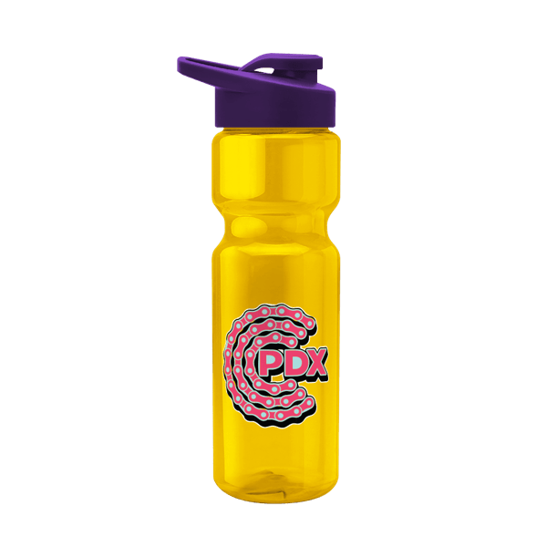 Blazer 28oz Transparent Bike Bottle w/Drink-thru Lid 112