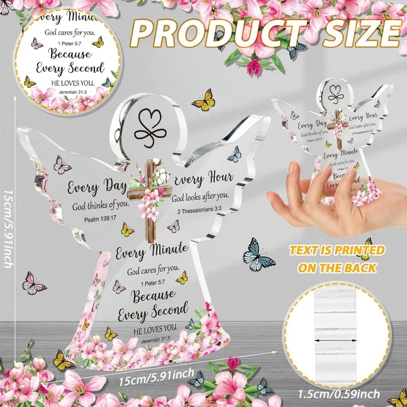 Acrylic Angel Figurine Christening Gifts 6