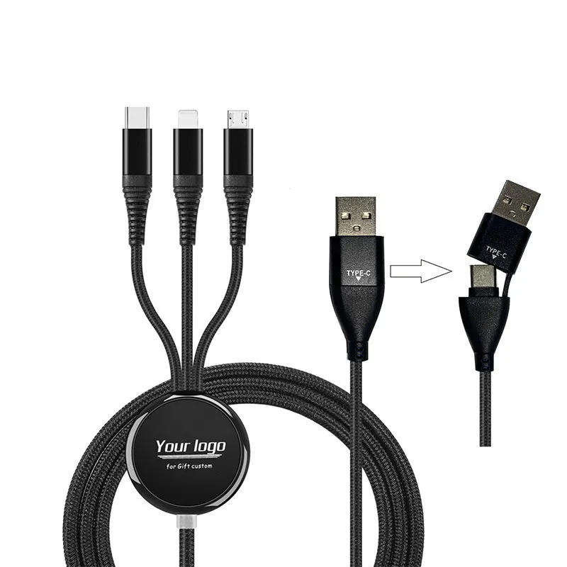 Custom LED Glow Logo 3-in-1 USB Cable 2