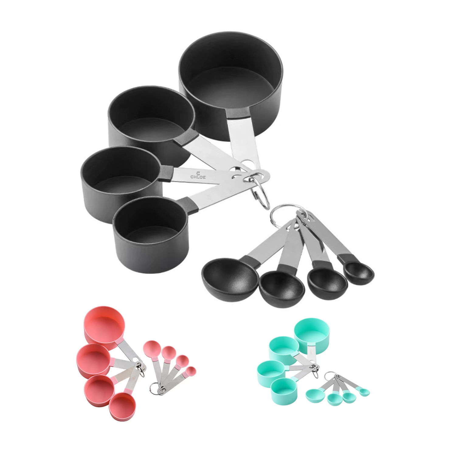 Set Of 8 With Graduated Plastic Measuring Spoons 1