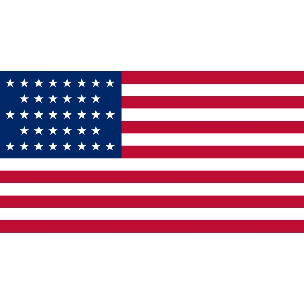 Historical US 36 Stars Flag 2