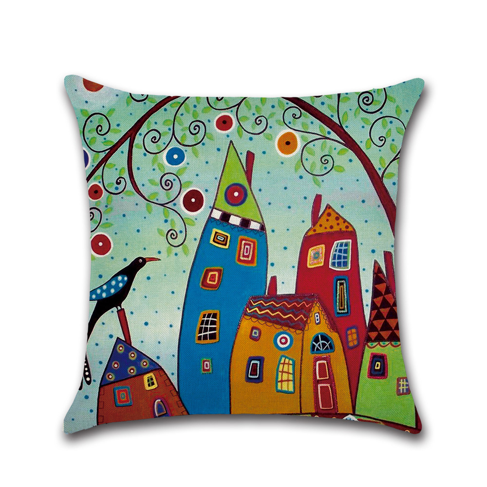 Cushion Home Living Room Bed Sofa Car Cotton Linen Square 2