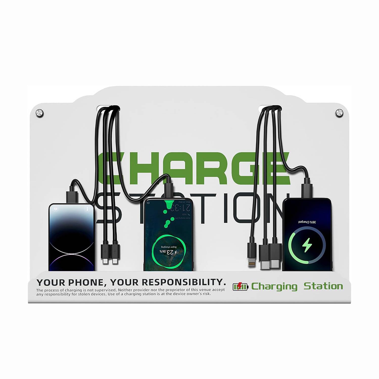Custom Wall Mount Cell Phone Charging Station 6