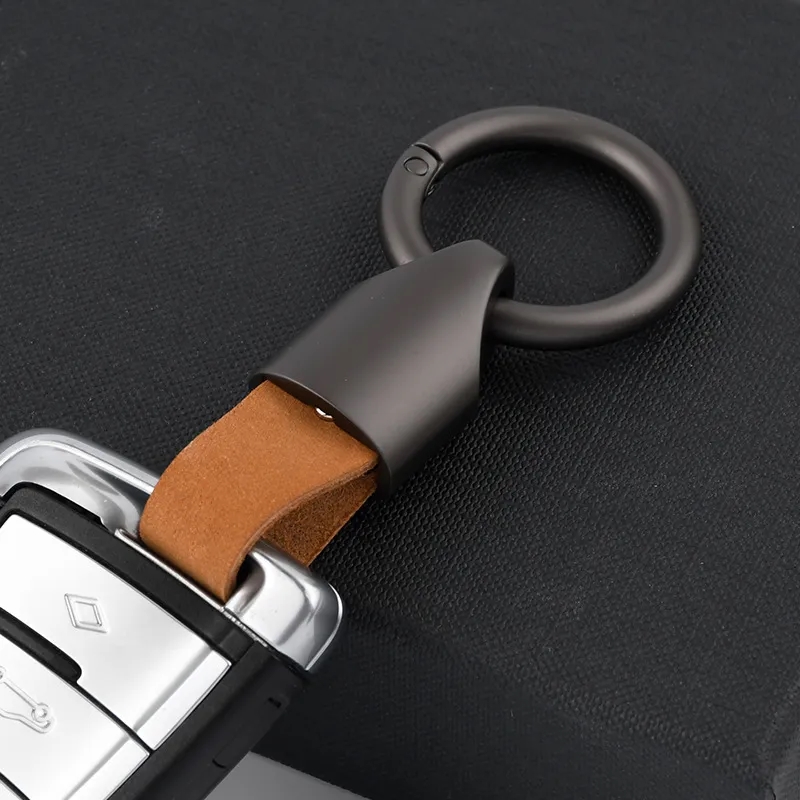 Cowhide Car Keychain 5