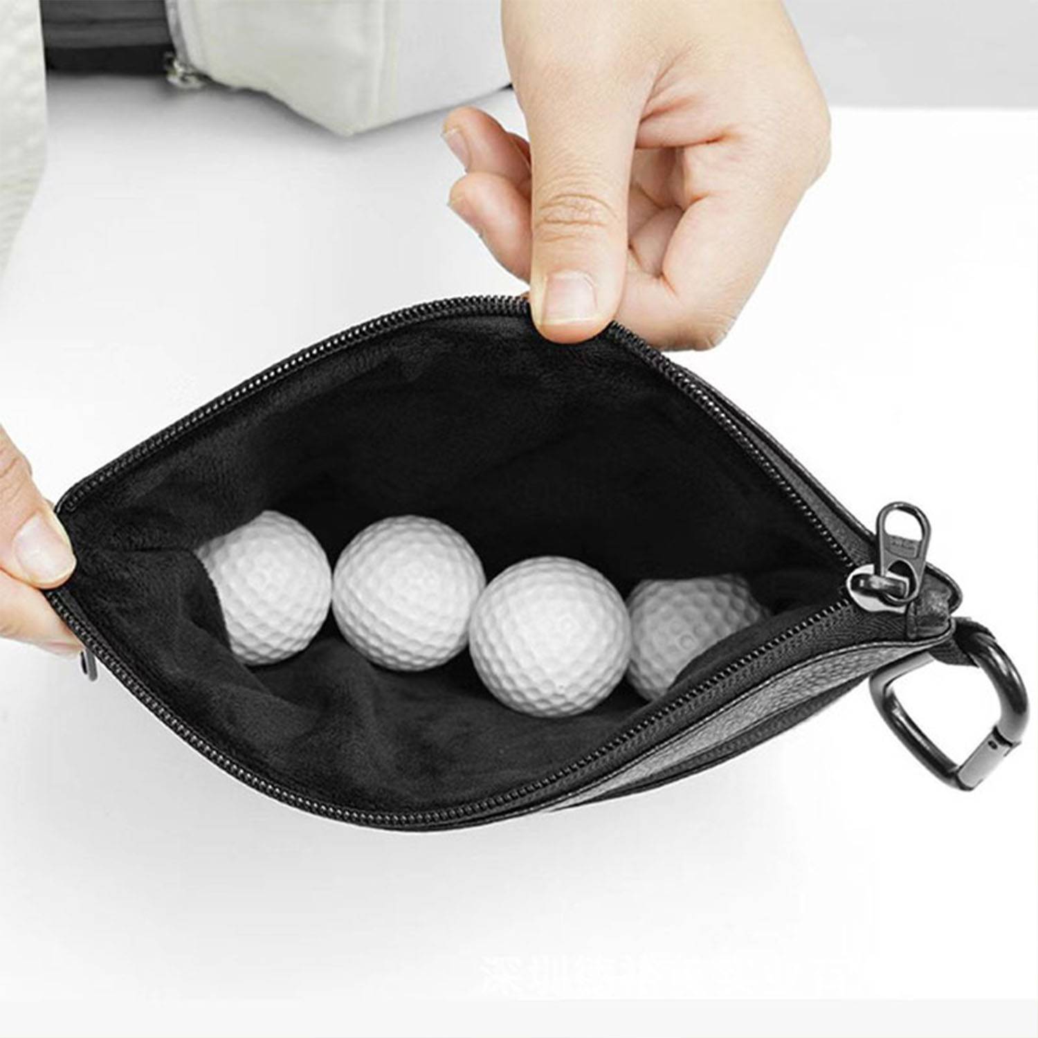 PU leather portable golf bag with hook 5