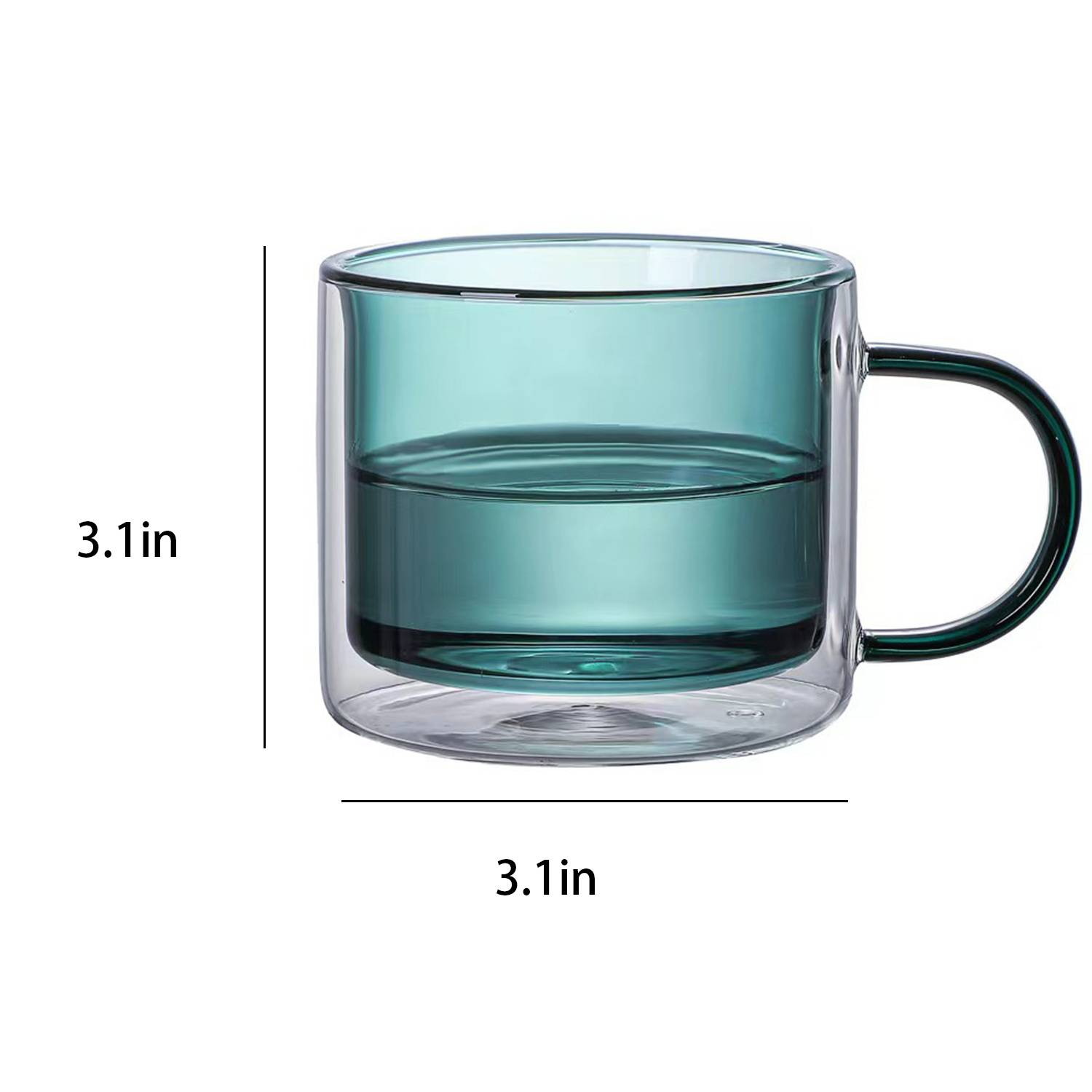6.7oz Double Wall Glass Cup 3