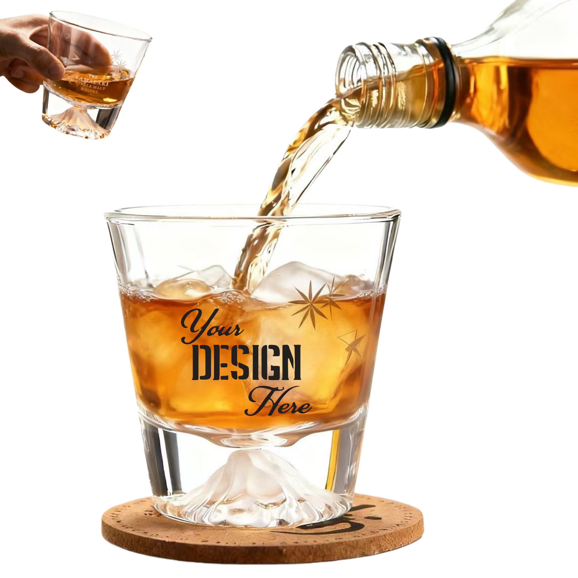 10oz Whiskey Crystal Rock Glass 1