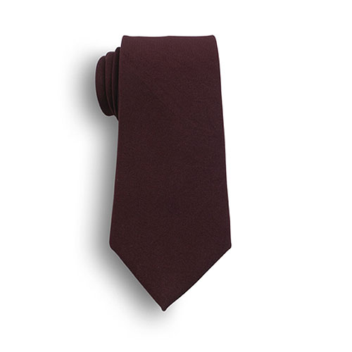 57" Maroon Polyester Poplin Uniform Tie 2