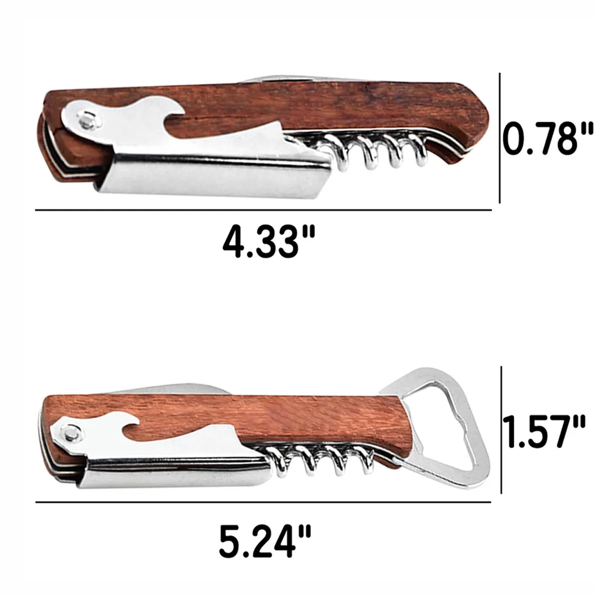 Customizable Mini Wine Bottle Openers With Rosewood Handle 7