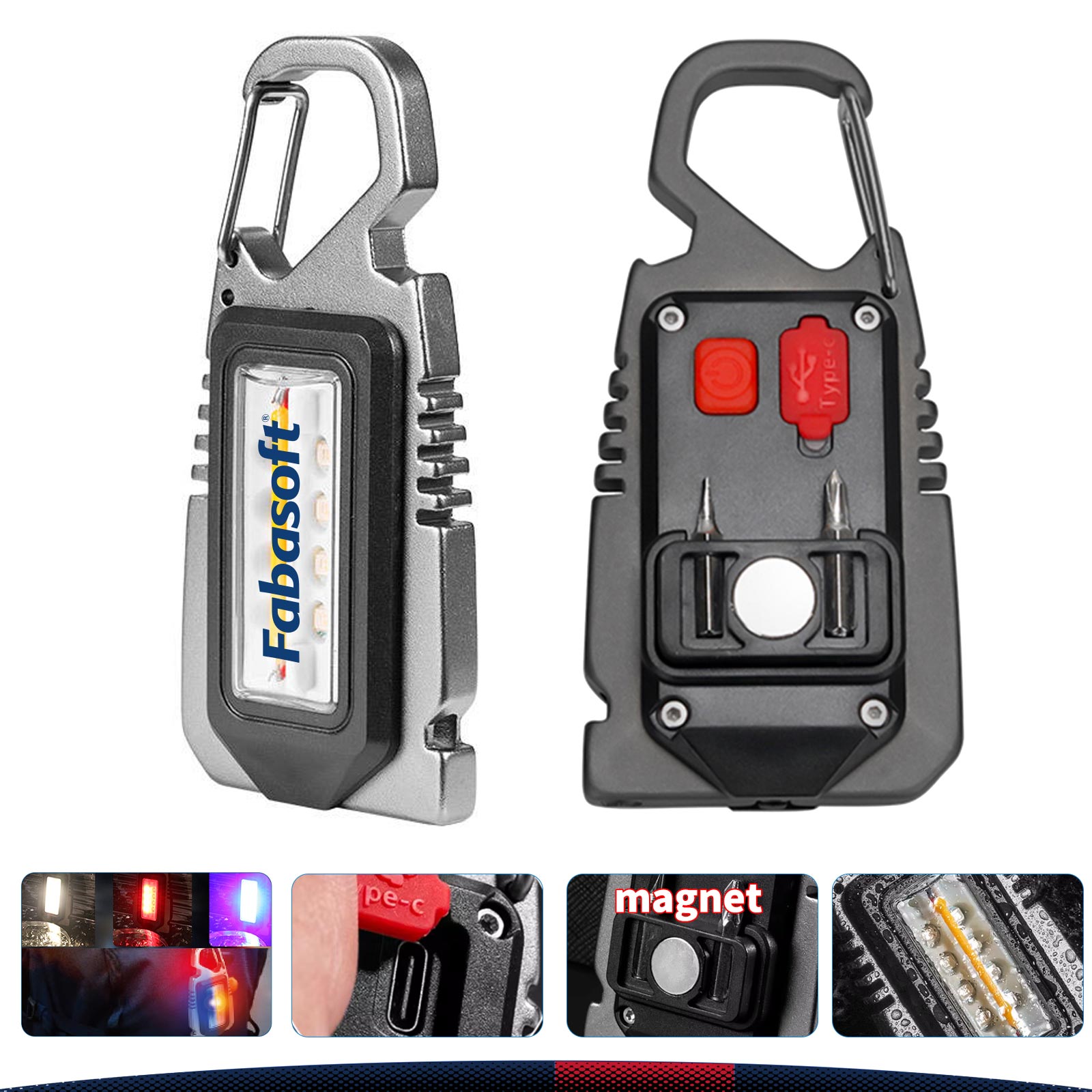Rynor Multifunctional COB LED Keychain Flashlight 2