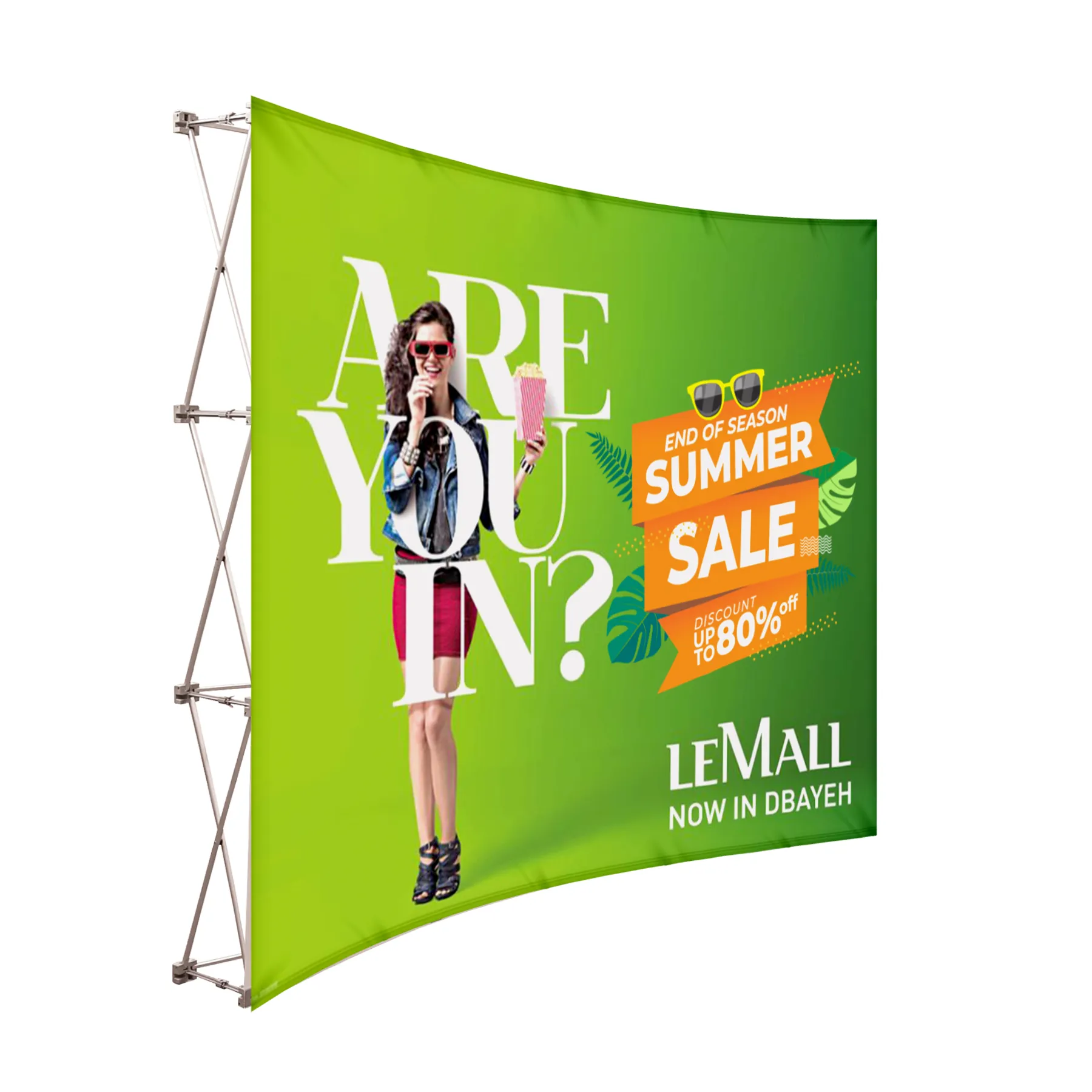 10'x10' Curved Pop Up Fabric Foldable Display Wall 2