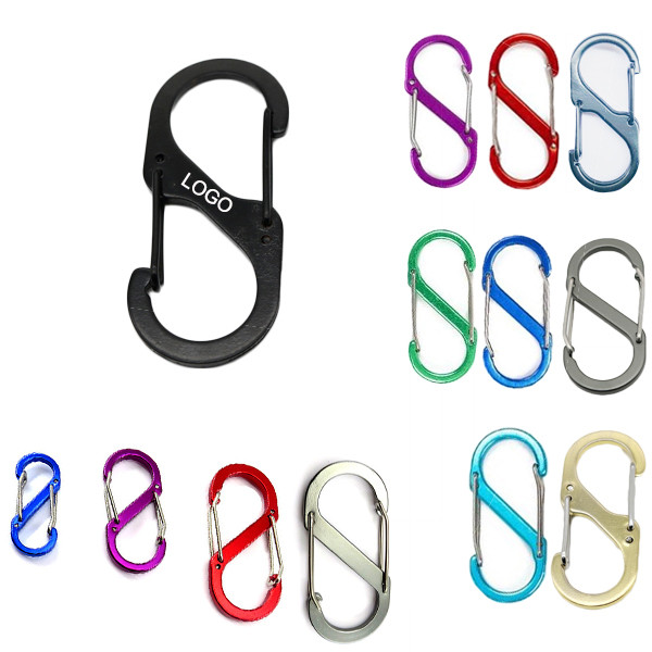 S-shape Aluminum Carabiner (1 9/16" W x 3 7/16" H) 2