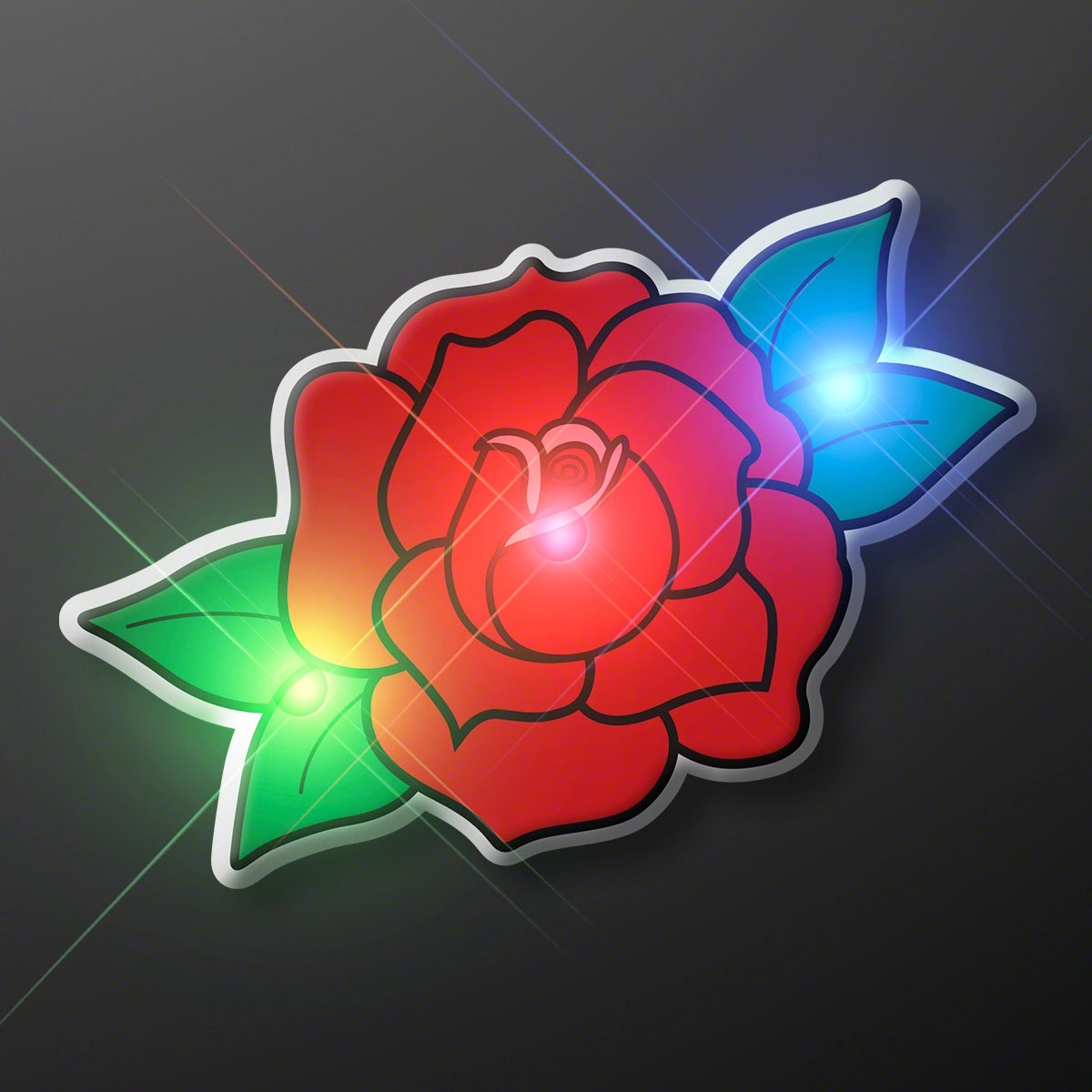 Red Rose LED Body Light Pin 4