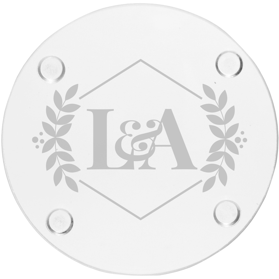 Circular Glass Coasters 4" 1