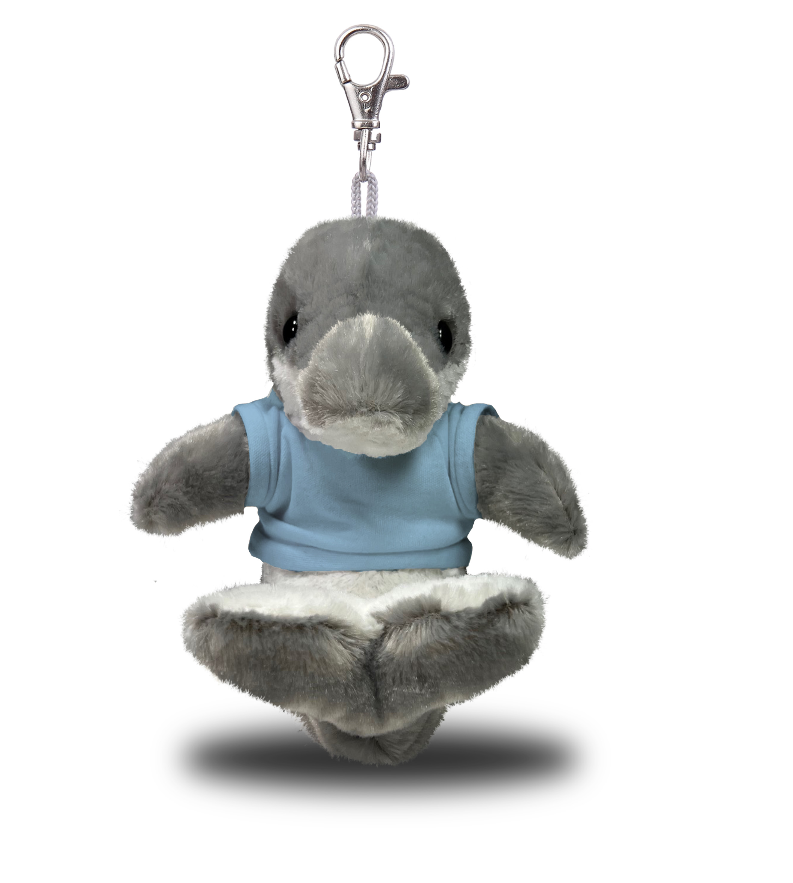 Plush Dolphin Keychain with T-Shirt