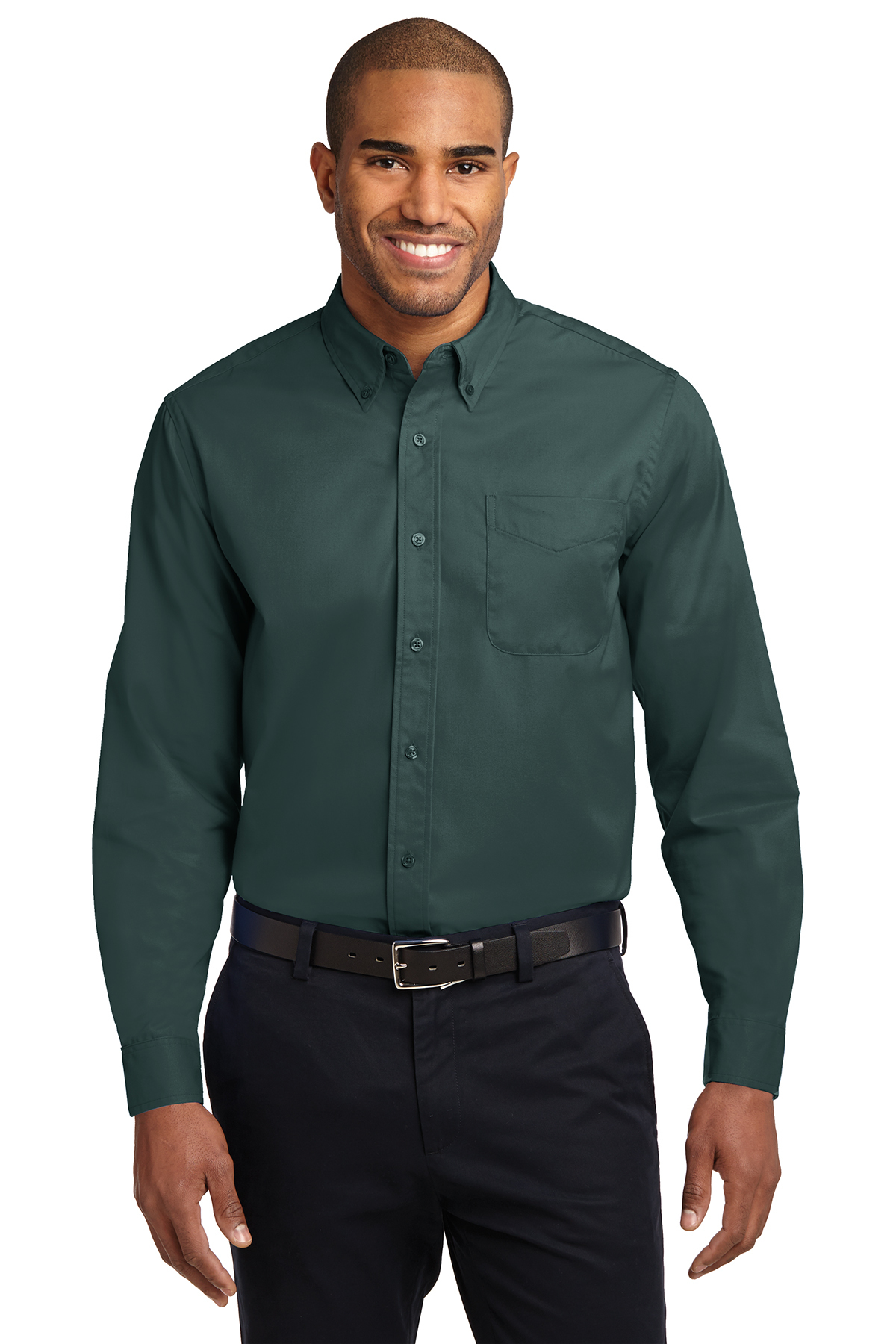 Men's Long Sleeve Oxford Button-Down Easy Care Shirts 20