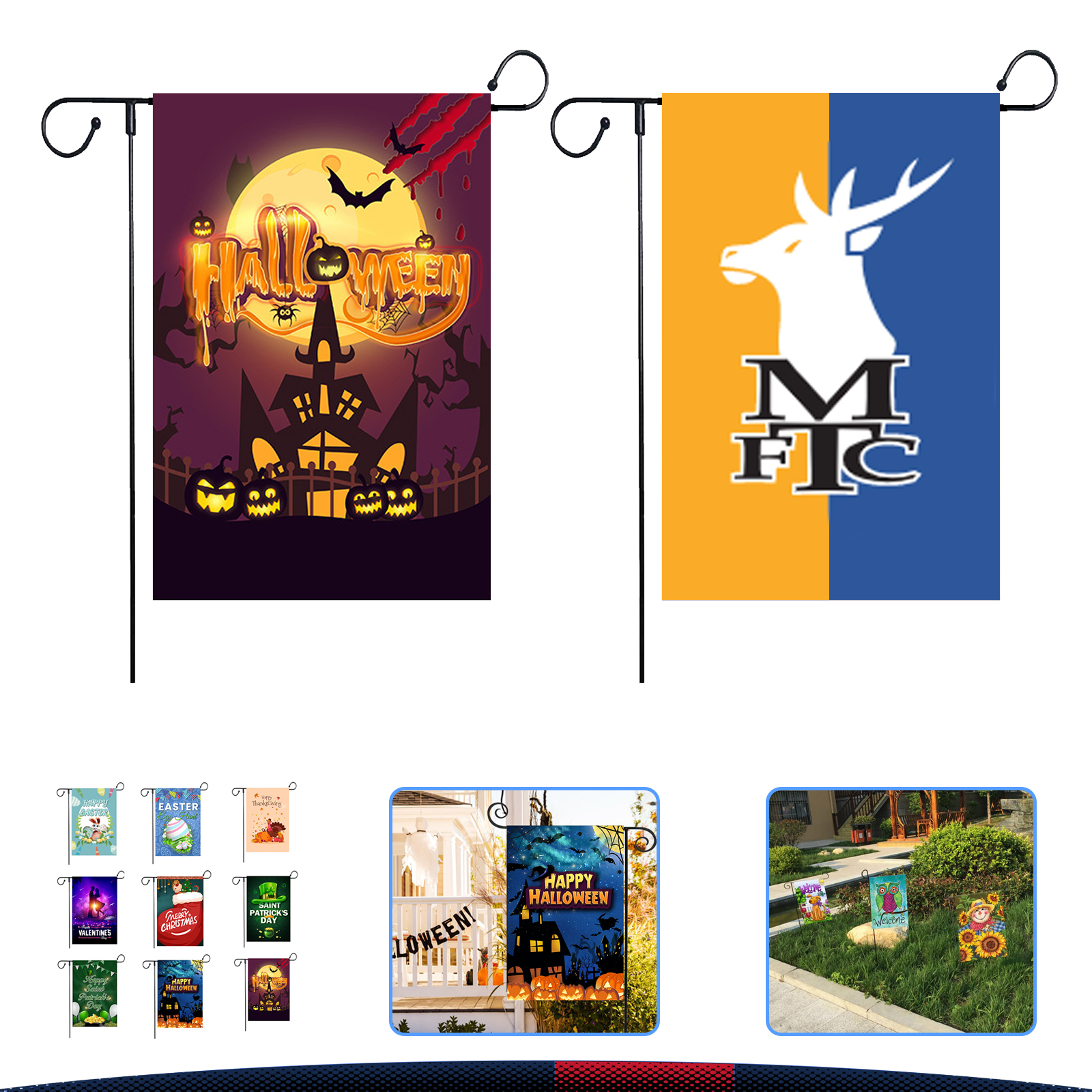 Halloween Garden Flags 1