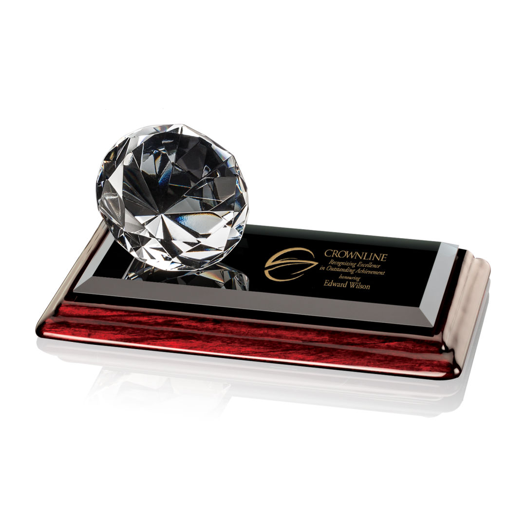 Gemstone Award on Rosewood - Diamond 2