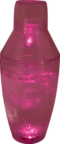 8oz Single Light 3 Piece Martini Top Plastic Cocktail Shaker 7