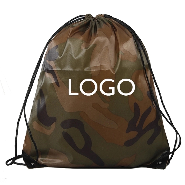 POLYESTER CAMO DRAWSTRING BACKPACK 3