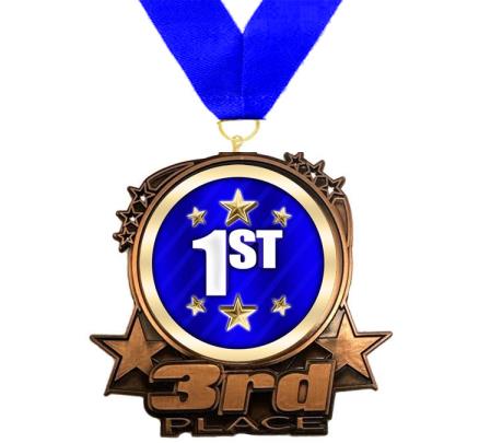 Medallion: 3" Double Action Insert 3RD Place Bronz 2