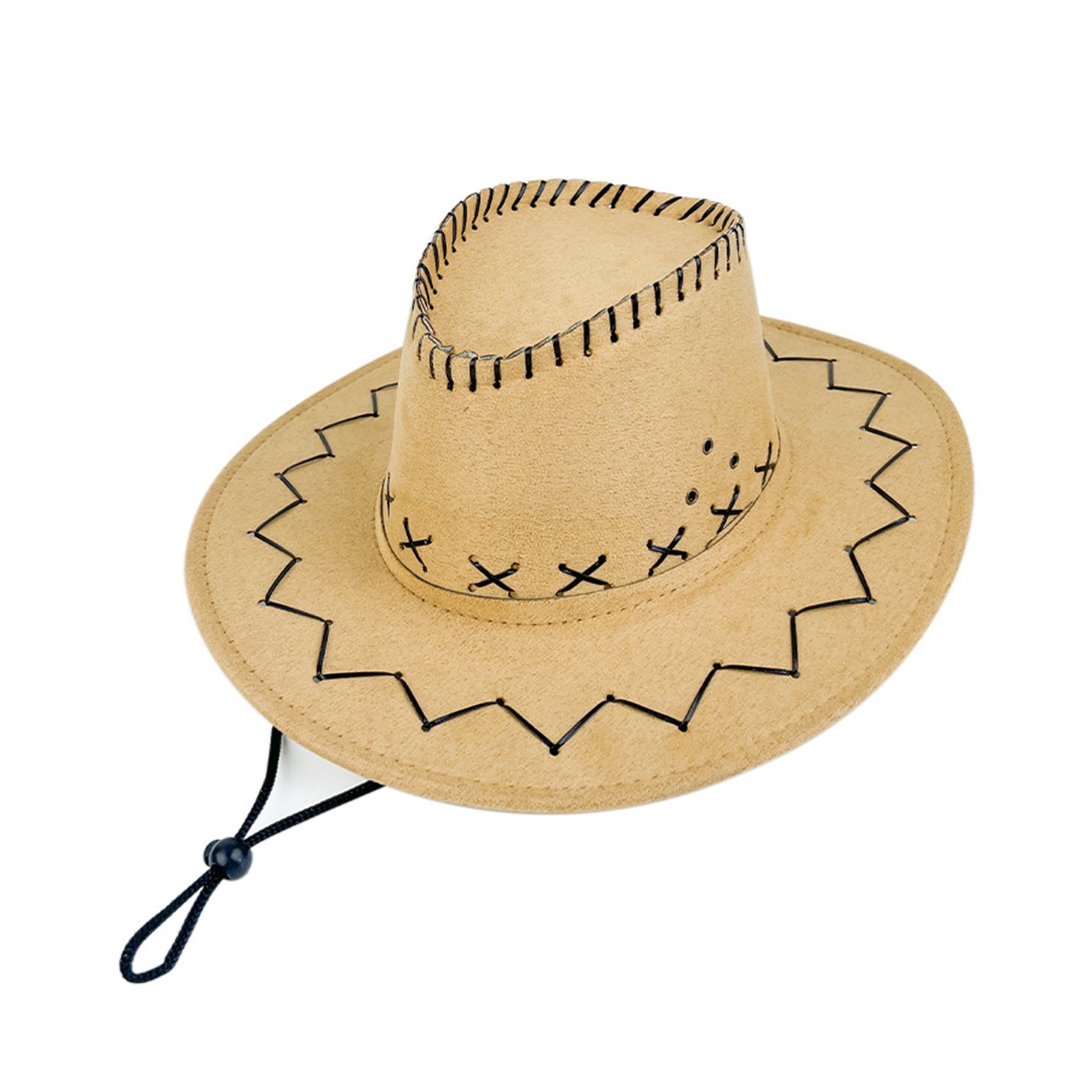 Windproof Cord Western Cowboy Outdoor Hat 2