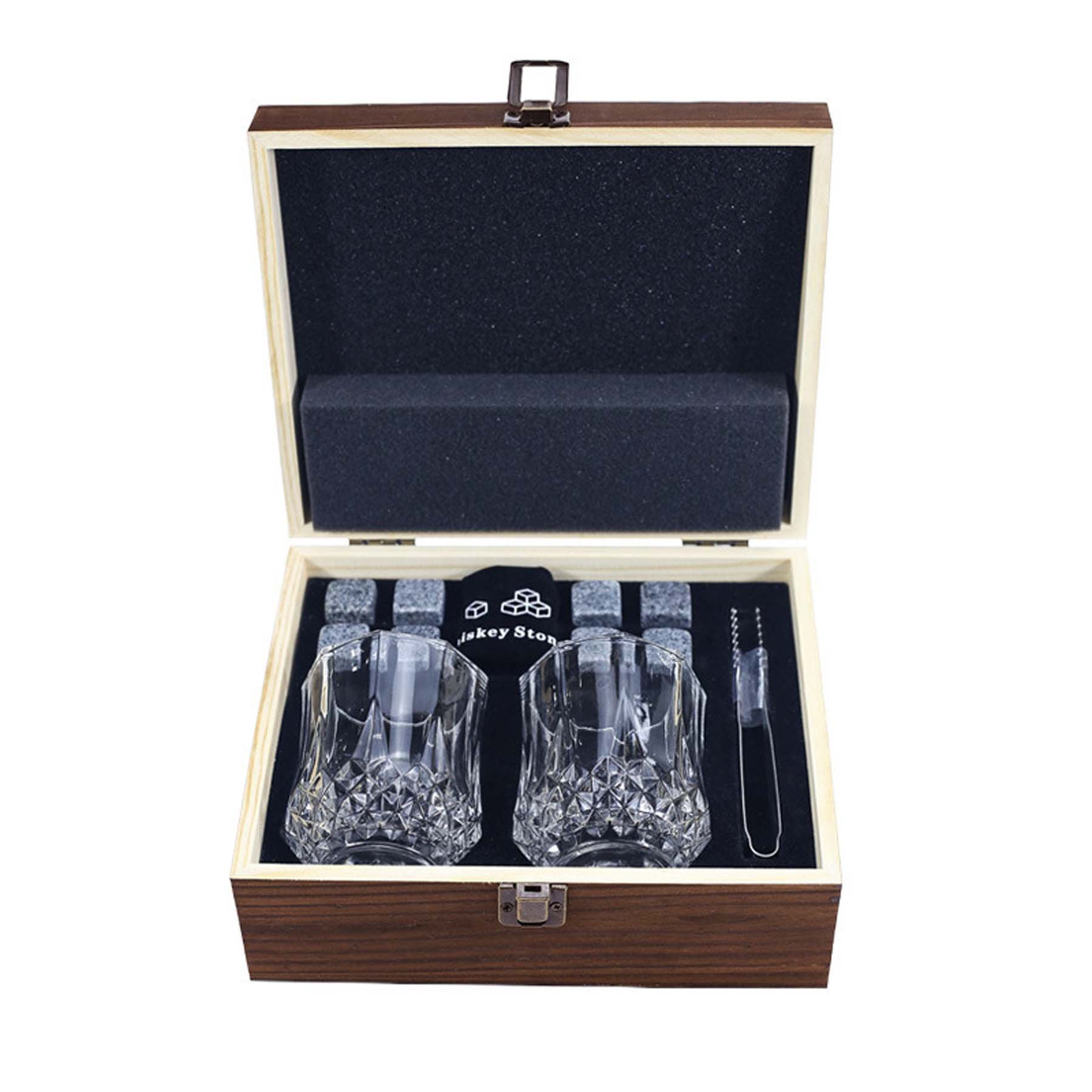 Whiskey Chilling Stones Gift Set with Wooden Box 3