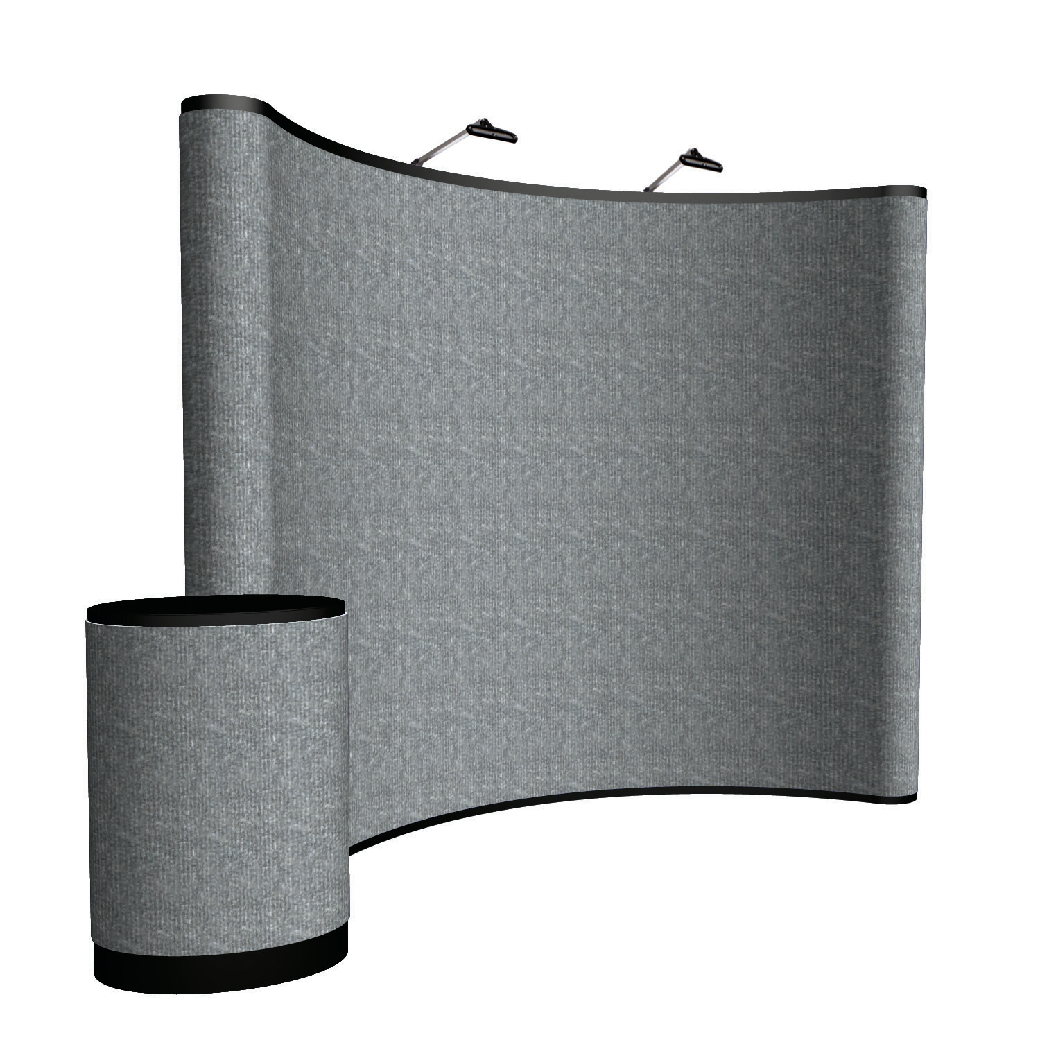 8' Curved ARISE Floor Display Kit (Fabric) 10