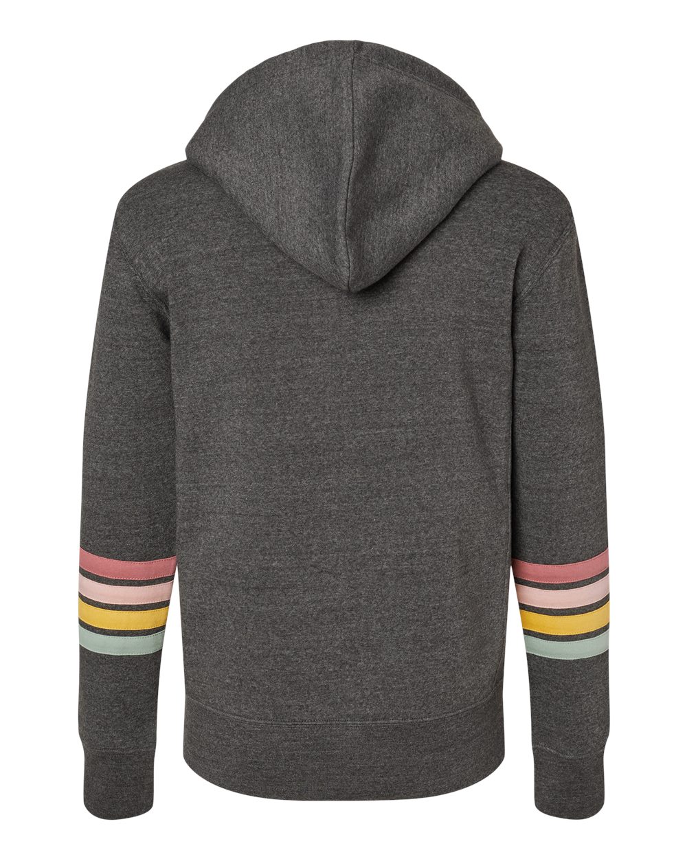 Women's Striped Sleeves Full-Zip Hooded Sweatshirt - W22732 11