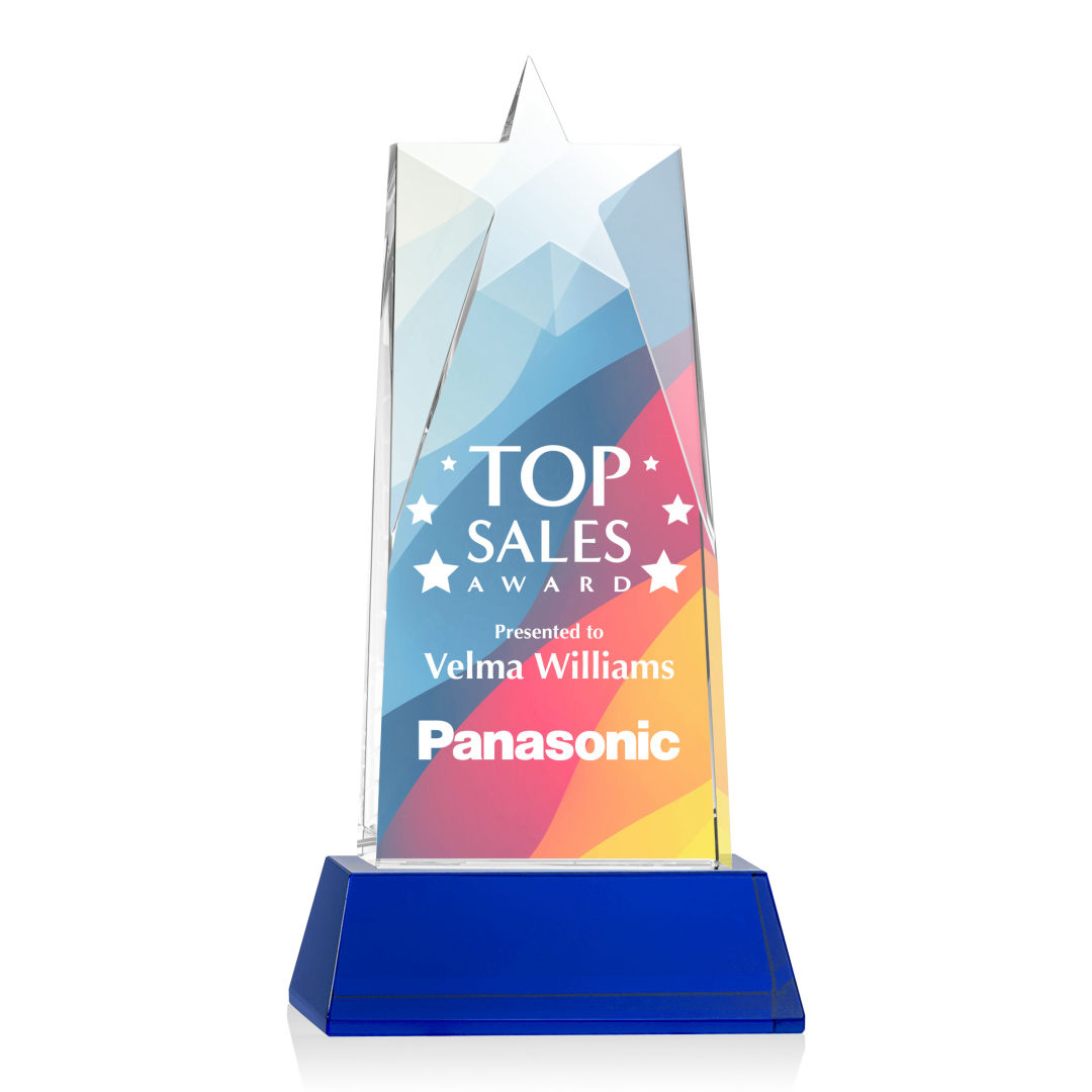 Millington Star VividPrint™ Award on Base - Blue 4