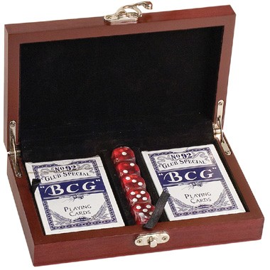 Rosewood Finish Card and Dice set 1
