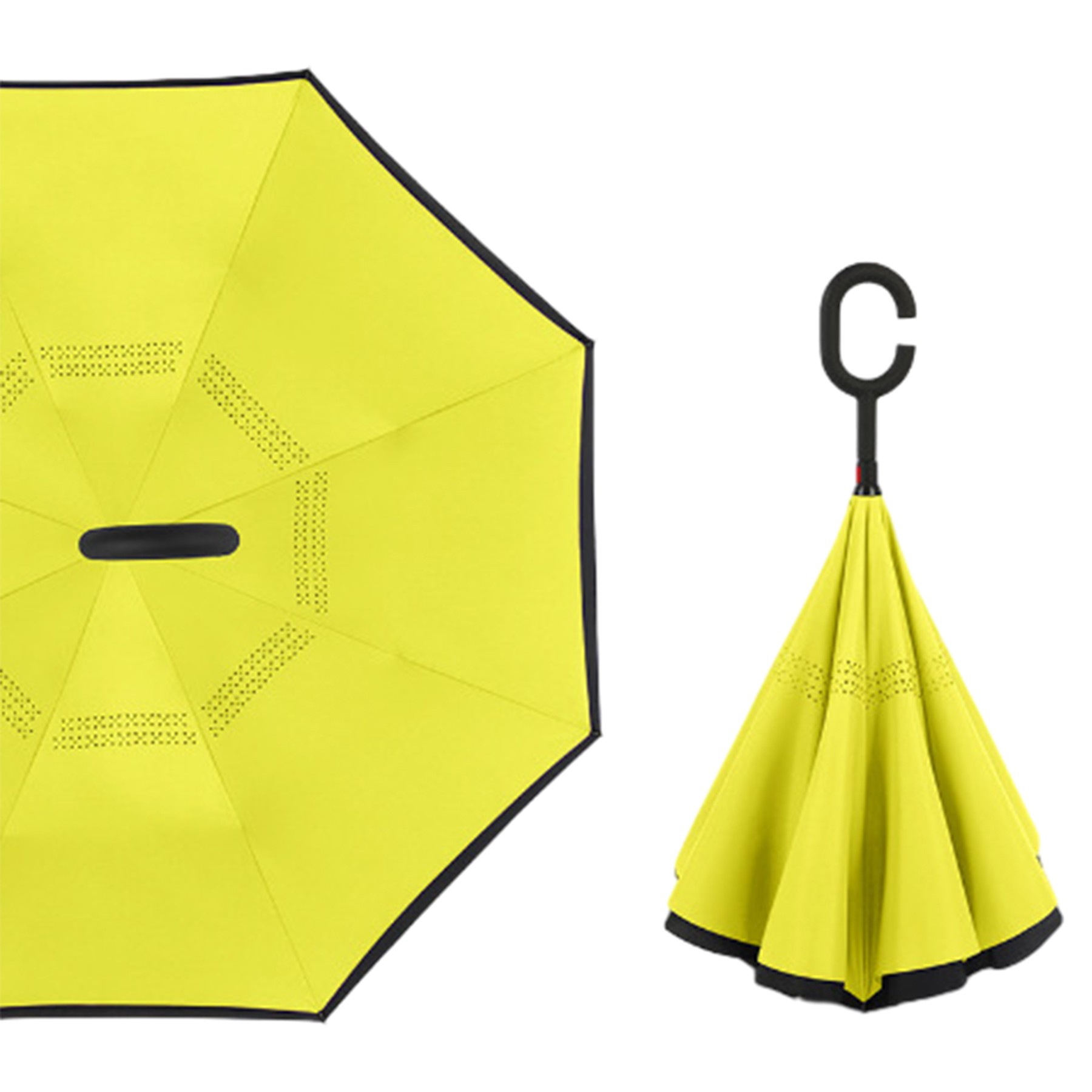 49 Inch Arc Inverted Reverse Umbrella W/C-Shape Handle 5