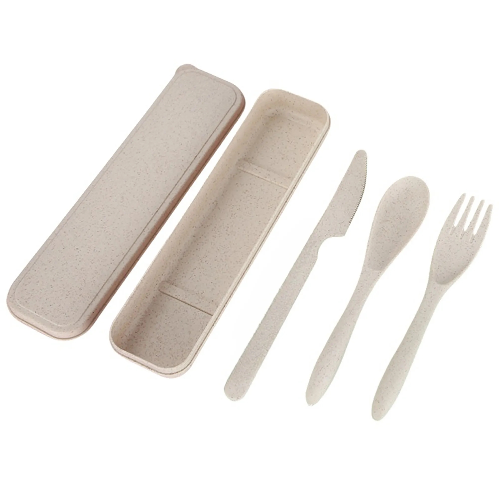 MOQ50 Portable Wheat Utensils Set with Case 5