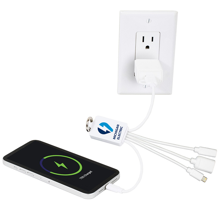 "FUSION" Charging Cable With 2 Port USB Hub 19