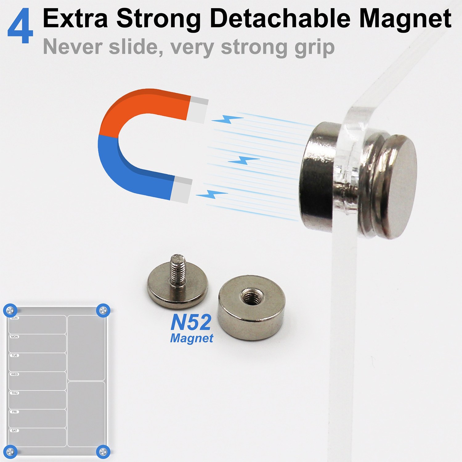 Magnetic Acrylic Calendar Planning Board 5