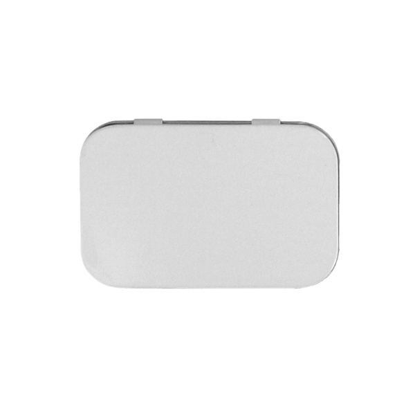 3 3/4" x 2 3/8" Large Rectangular Hinged Tin with Mints 18