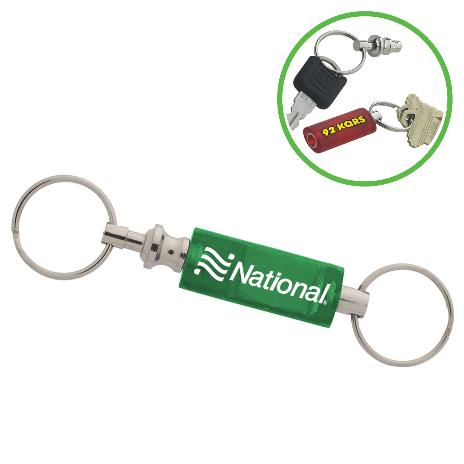 Valet Key Tag Detachable Keychain 5