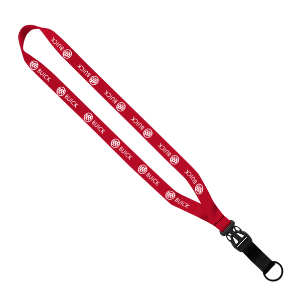 3/4" Multi-Color Polyester Lanyard with Slide Buckle Release & Split-Ring 72
