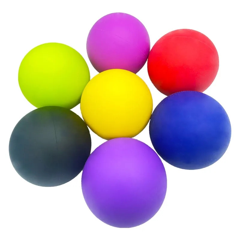 Custom Logo Colorful Massage Lacrosse Yoga Ball 4
