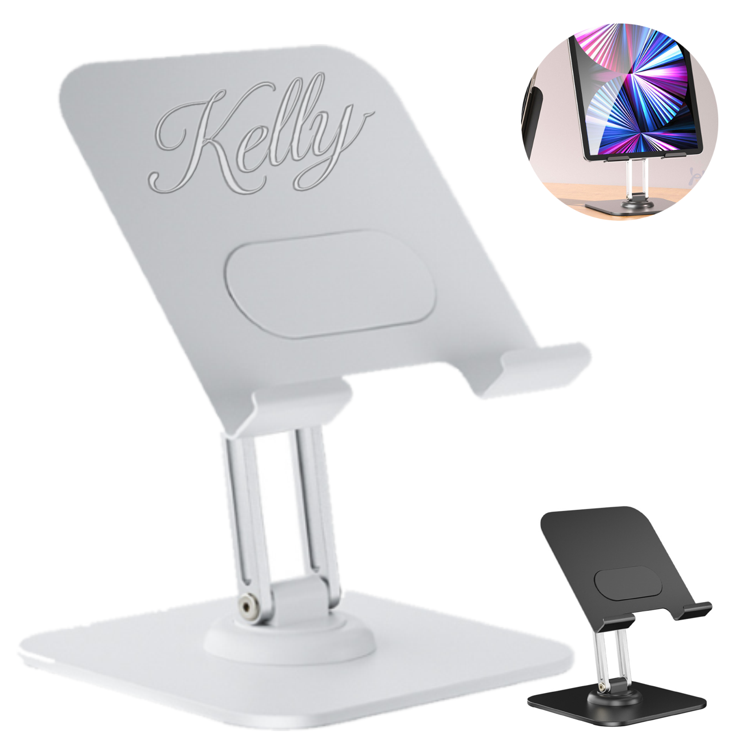 Aluminum Foldable Rotatable Desktop Phone Tablet Stands 3