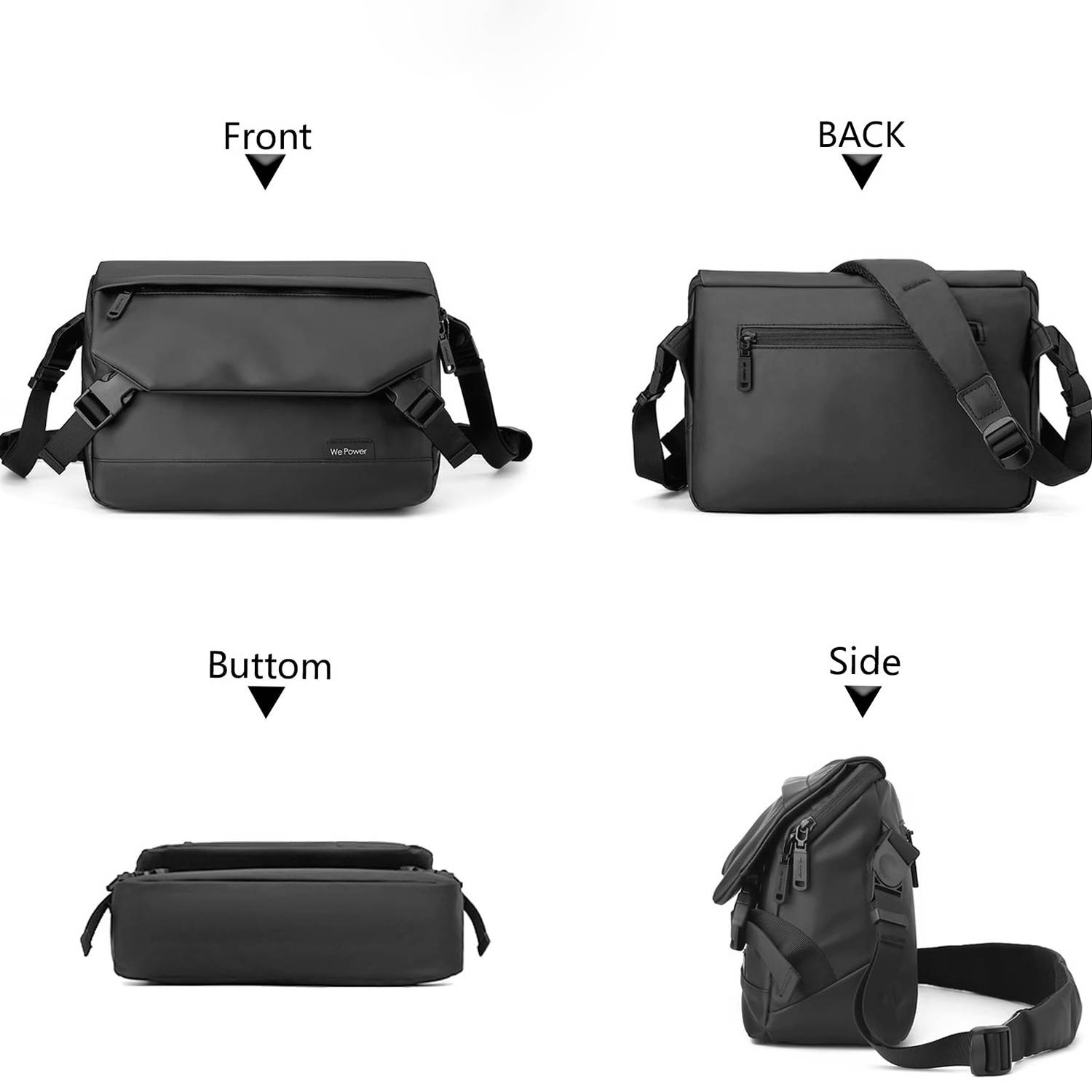 Unisex Waterproof Messenger Bag Sleek Design 4
